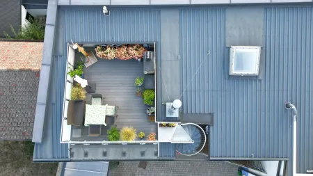 Dachterrasse Vogelperspektive