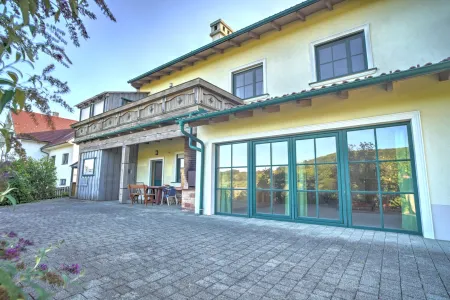Blick auf Haus