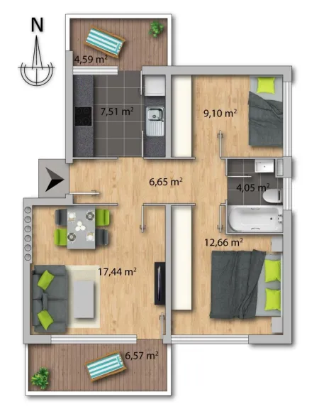 Grundrissplan Skizze