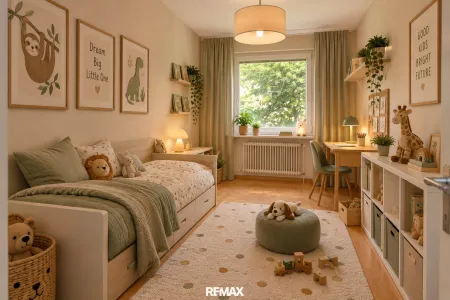 Kinderzimmer (virtuell eingerichtet)