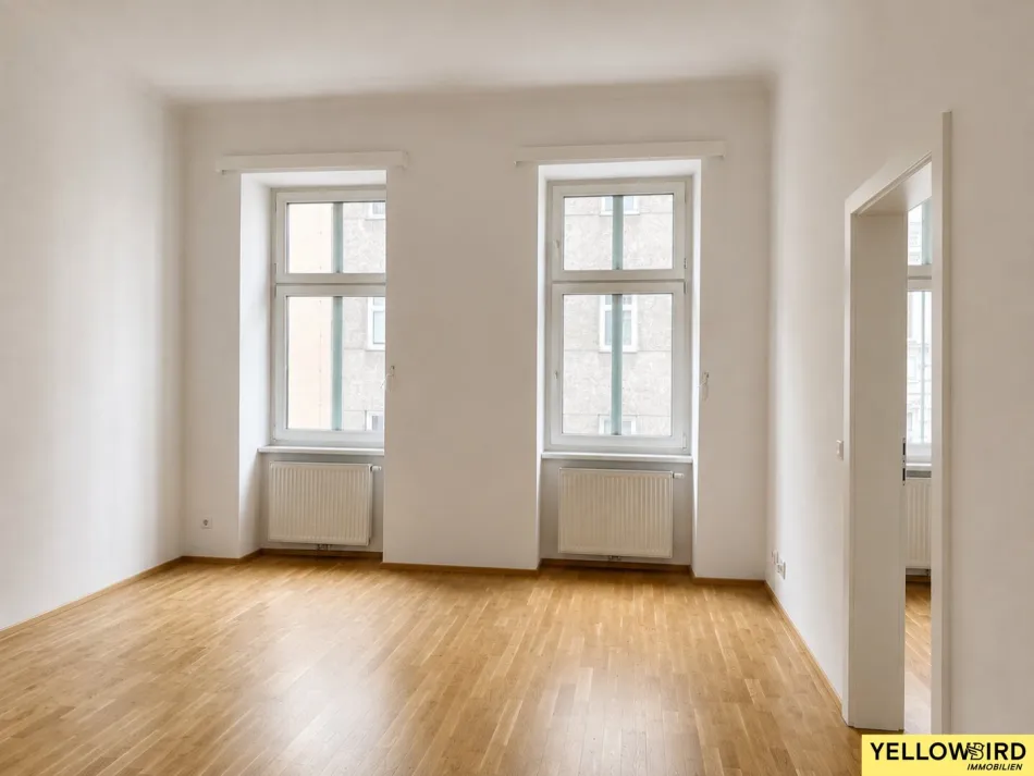 Helle 3-Zimmer-Wohnung mit künftigem innenhofseitigem Balkon in Ruhelage nahe Belvedere - Titelbild