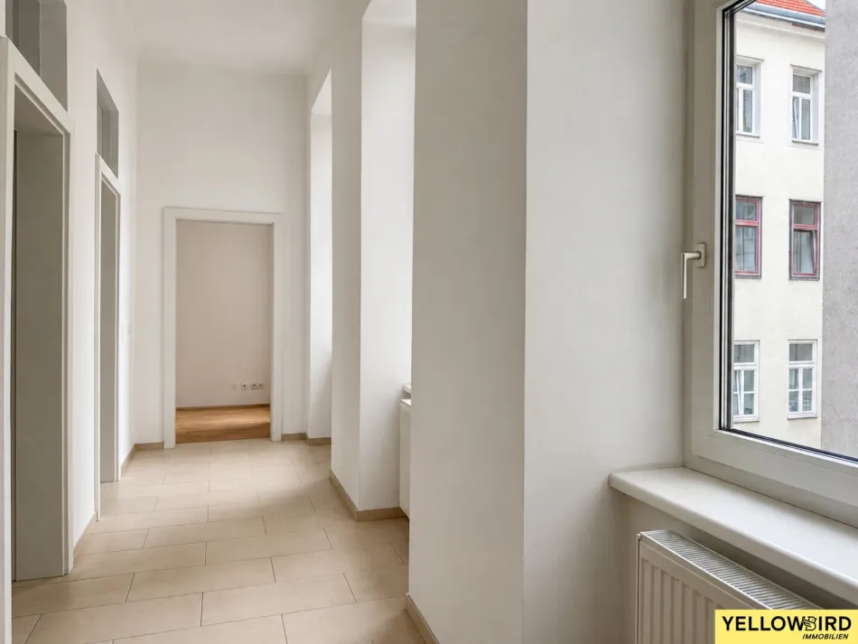 Helle 3-Zimmer-Wohnung mit künftigem innenhofseitigem Balkon in Ruhelage nahe Belvedere - Bild