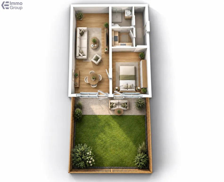Sonniges Wohndomizil mit eigenem Garten: Barrierefreie 2-Zimmer-Eigentumswohnung in Marchtrenk - Titelbild