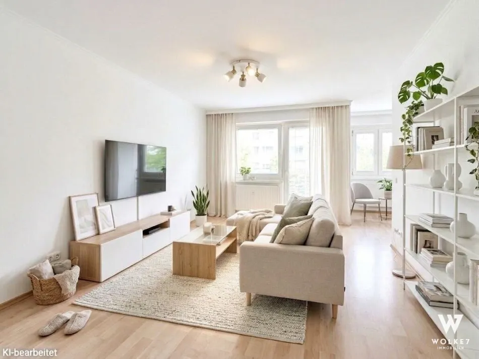 Gepflegte 3-Zimmer-Wohnung mit Loggia in ruhiger Lage nahe Hanusch Krankenkhaus - Titelbild