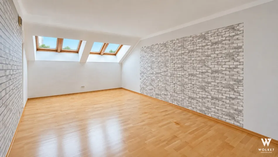Anlegerhit: Ruhige Dachgeschosswohnung mit ca. 70 m² und WG-tauglichem Grundriss I Nahe U1 Kagraner Platz - Bild