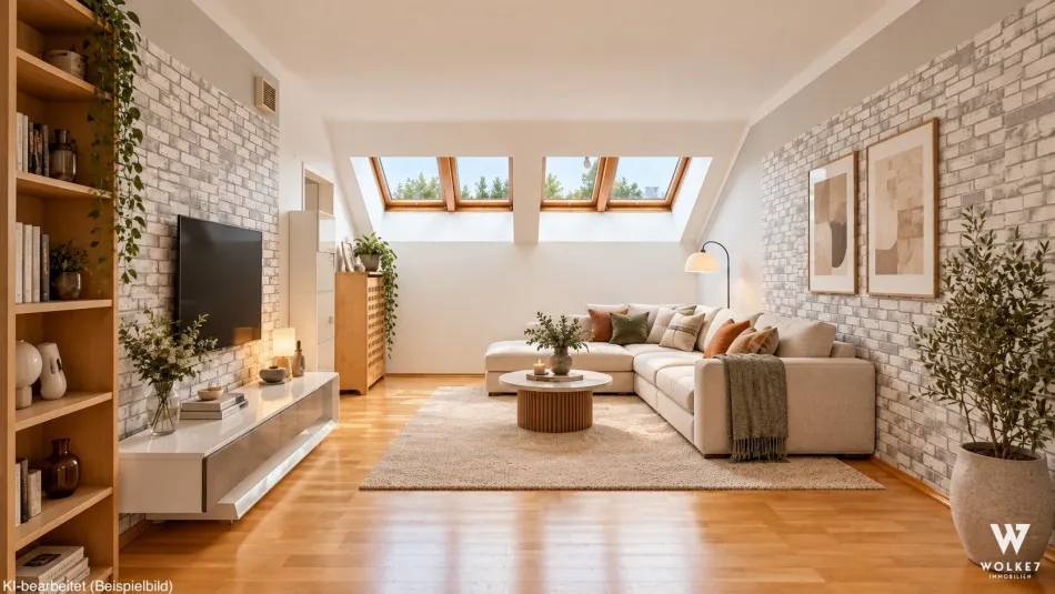 Anlegerhit: Ruhige Dachgeschosswohnung mit ca. 70 m² und WG-tauglichem Grundriss I Nahe U1 Kagraner Platz - Titelbild