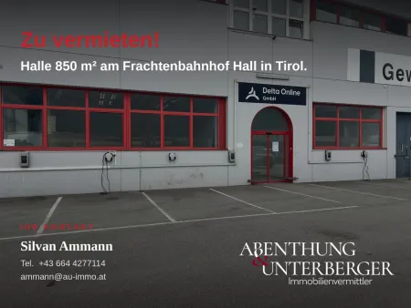 Große Industriehalle 850m² in Hall in Tirol – ideale Gewerbefläche zu mieten!