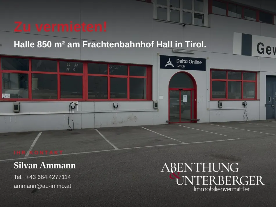 Große Industriehalle 850m² in Hall in Tirol – ideale Gewerbefläche zu mieten! - Titelbild