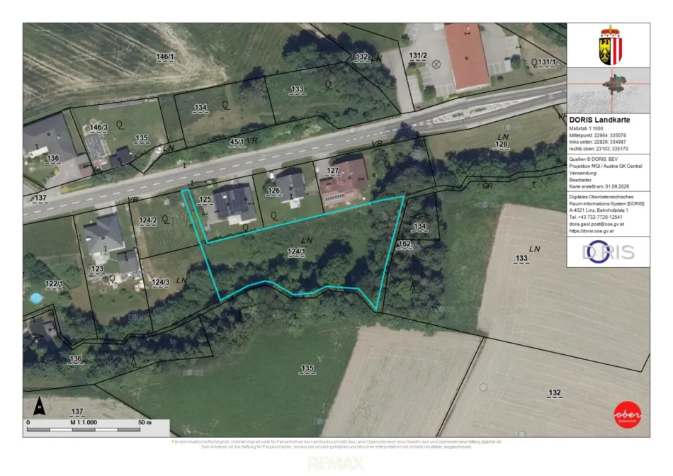 Grünland/Wald in Geboltskirchen | ca. 2.578 m² - Bild