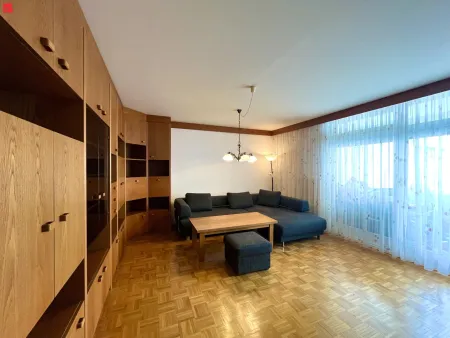 Wohnzimmer: Blick von der Wohnzimmertür Richtung Couch
