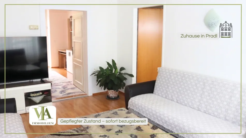 Zentral gelegene 2,5-Zimmer-Wohnung mit ca. 60 m² Wohnfläche und verglastem Balkon in Pradl / Innsbruck zu verkaufen - Bild