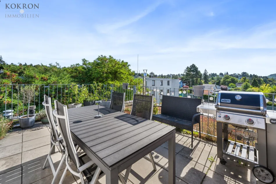 Dachterrasse mit Blick Richtung Osten
