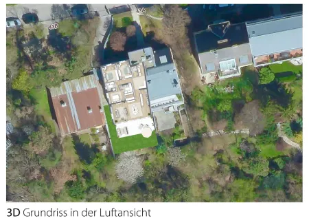 3D Grundriss im Luftbild