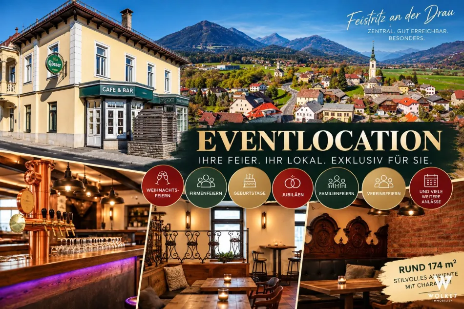 Eventlocation für Weihnachtsfeiern, Geburtstage & private Feiern – Feistritz an der Drau - Titelbild