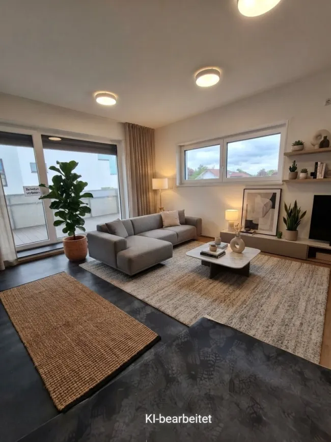 Moderne 2-Zimmer-Mietwohnung mit Großbalkon und Stellplatz in Ried im Innkreis - Bild