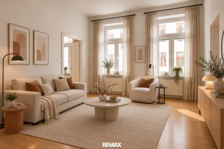 Wohnzimmer (virtuell eingerichtet)