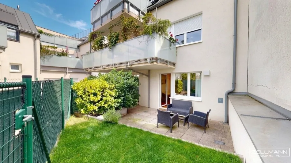 MAUER | 3 ZIMMER GARTENWOHNUNG 85m² + BÜRO / KLEINES LADENLOKAL 27m² – FLEXIBLE NUTZUNG NAHE MAURER HAUPTPLATZ | ZELLMANN IMMOBILIEN - Titelbild