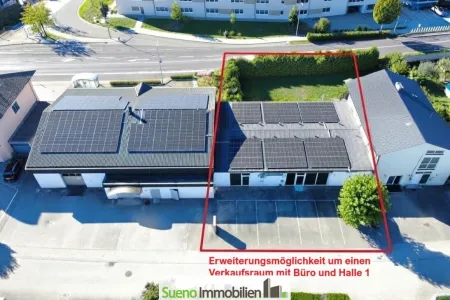 Große Gewerbehalle in Wilhering – ideale Verkaufs-, Ausstellungs- und Lagerhalle