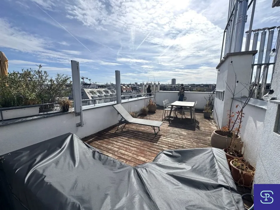 Stylischer 67m² Dachausbau + 52m² Freiflächen und Einbauküche - 1050 Wien - Titelbild