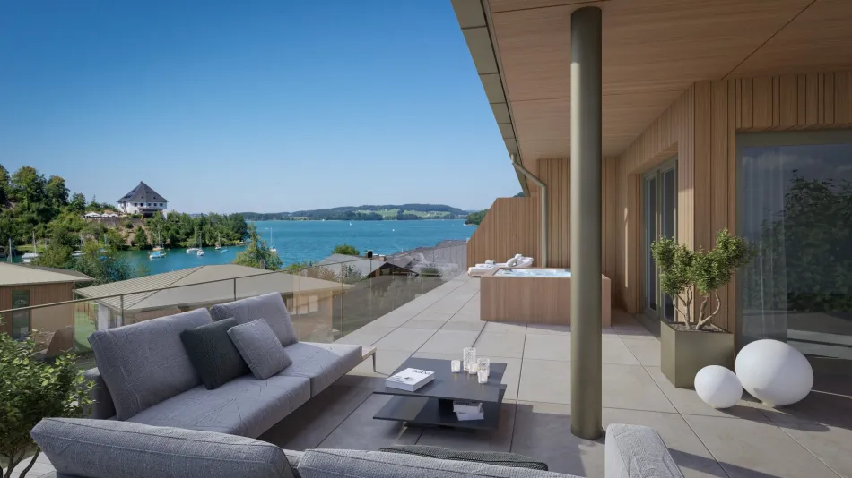 MIT SEEZUGANG: 4-Zimmer-Wohnung mit Blick über den See - Titelbild