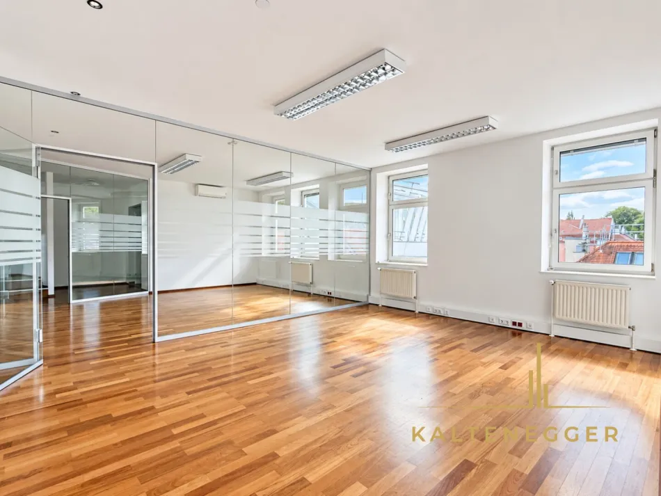 Repräsentative Bürofläche mit ca. 213 m² in Nußdorf – Klimaanlage, flexible Raumstruktur und Glasbüros - Bild