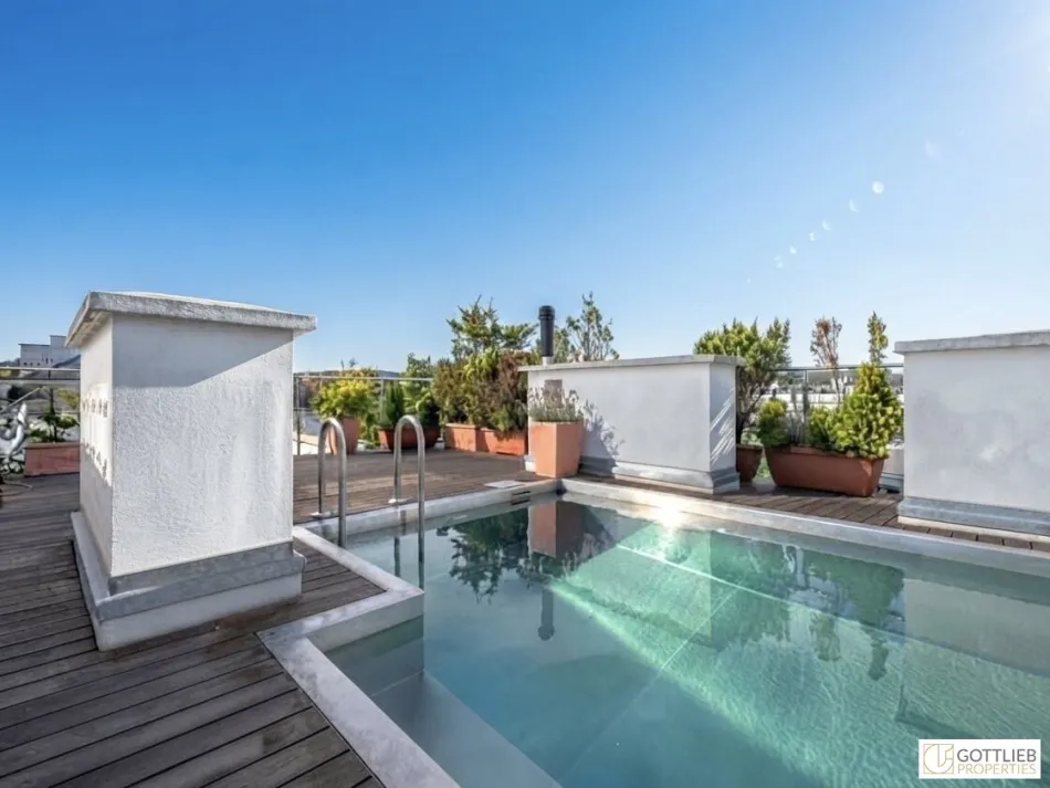 Bestlage Döbling! Außergewöhnliches Penthouse mit fünf Terrassen, Privatpool und Panoramablick - Titelbild