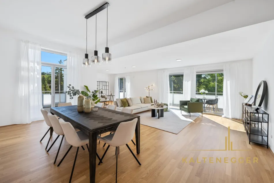 5 Zimmer Penthouse mit 4 Terrassen und Garage in Hietzing – ohne Dachschrägen - Titelbild