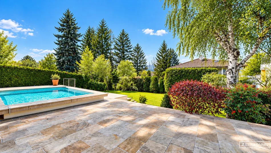 ARCHITEKTENVILLA MIT POOL AM LAINZER TIERGARTEN – AUSSERGEWÖHNLICHE ARCHITEKTUR IN EXKLUSIVER GRÜNLAGE | ZELLMANN IMMOBILIEN - Bild