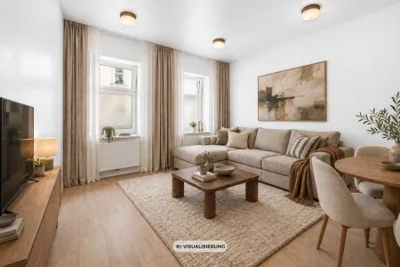 Wohnzimmer, KI Visualisierung