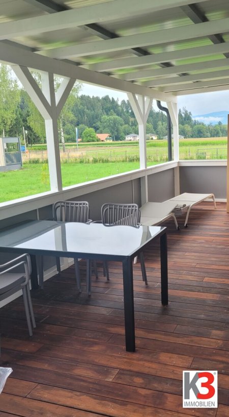 K3 - MODUL-HAUS DER EXTRAKLASSE. Wohnfläche 68 m2, 2 Schlafzimmer, 40 m2 Terasse. Ganzjahresnutzung möglich. Ferienregion Klopeinersee.