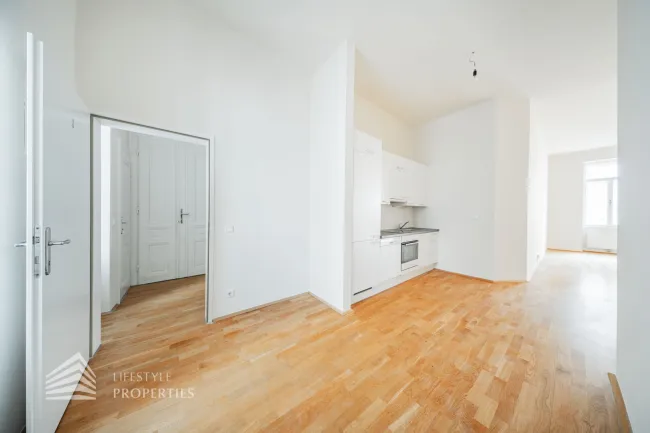 Großzügige 2-Zimmer-Wohnung mit loftartiger Wohnküche und durchdachtem Wohnkonzept
