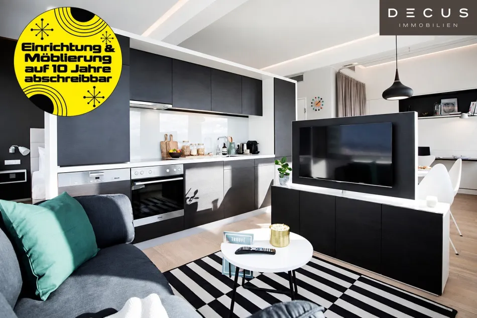 Das sicherste AirBnB-Investment Wiens. “Du kaufst nicht nur ein Apartment. Du kaufst ein fertiges Geschäftsmodell.” Serviced Apartment zum KAUF -garantierte Mindestmiete - 46 m² Eckwohnung zur legalen Kurzzeitvermietung über Booking.com & Airbnb - Bild