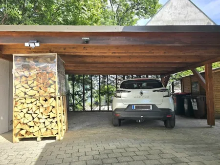 Doppelcarport, Gartenhütte