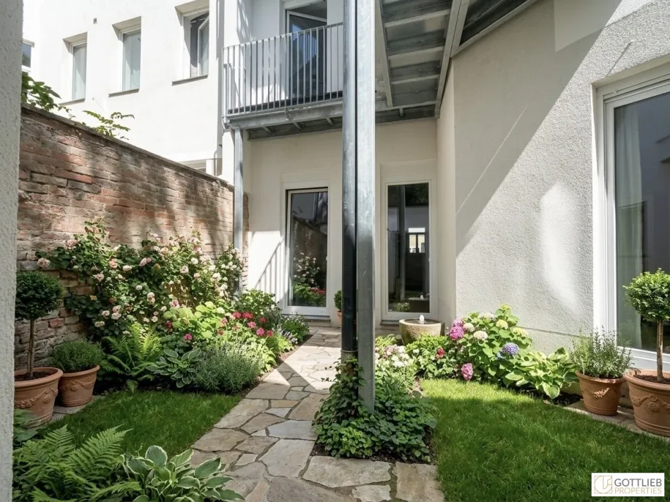 U-Bahn-Nähe U3 und U6! 3-Zimmer-Altbau-Wohnung mit Atelier und Eigengarten in generalsaniertem Gründerzeithaus - Titelbild