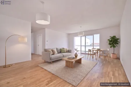 Neubau-Erstbezug Traun: 3 Zimmer, 81 m², Loggia, Top 8