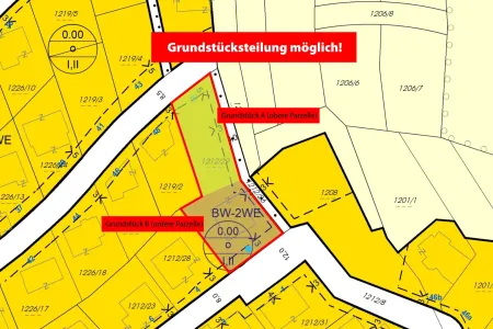 Grundstücksteilung möglich