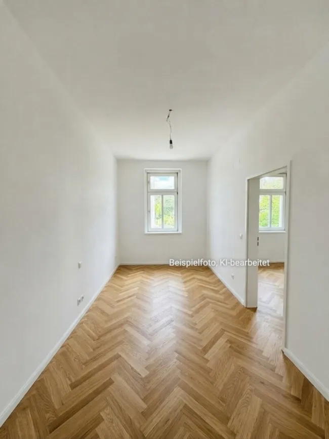 ERSTBEZUG nach Sanierung! moderne 2-Zimmer Wohnung im Altbauwohnhaus mit LUFTWÄRMEPUMPE nähe Matzner Park! - Bild