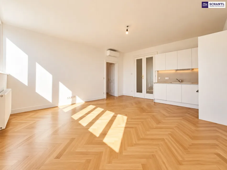 LICHT AN. ALTBAU AN. ANGEKOMMEN. – 2 Zimmer. Ganz oben. Ganz hell. Ganz schön 1050! - Titelbild