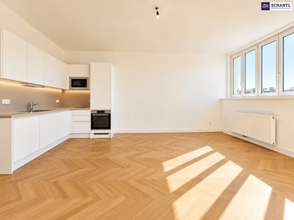 LICHT AN. ALTBAU AN. ANGEKOMMEN. – 2 Zimmer. Ganz oben. Ganz hell. Ganz schön 1050! - Bild