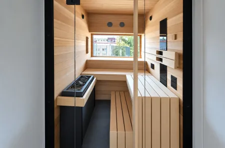 Moderne Sauna über den Dächern von Wien
