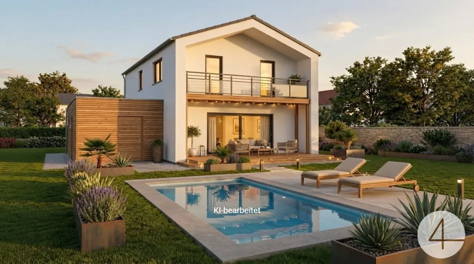 Modernes Einfamilienhaus mit zeitlosen Charme - Bild