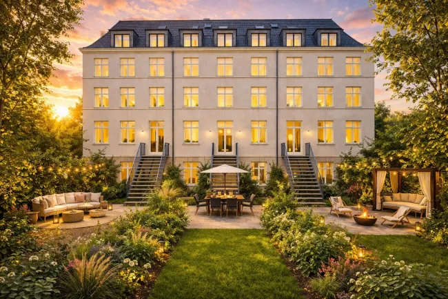 Urbanes Refugium mit Gartenlandschaft: Drei Einheiten verschmelzen zu einem einzigartigen Wohnkonzept - Titelbild