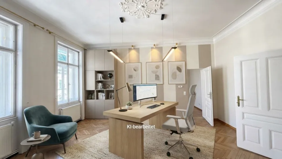 Julius-Tandler-Platz: 2,5 Zimmer - BÜRO mit hohen Decken zur Miete - Bild