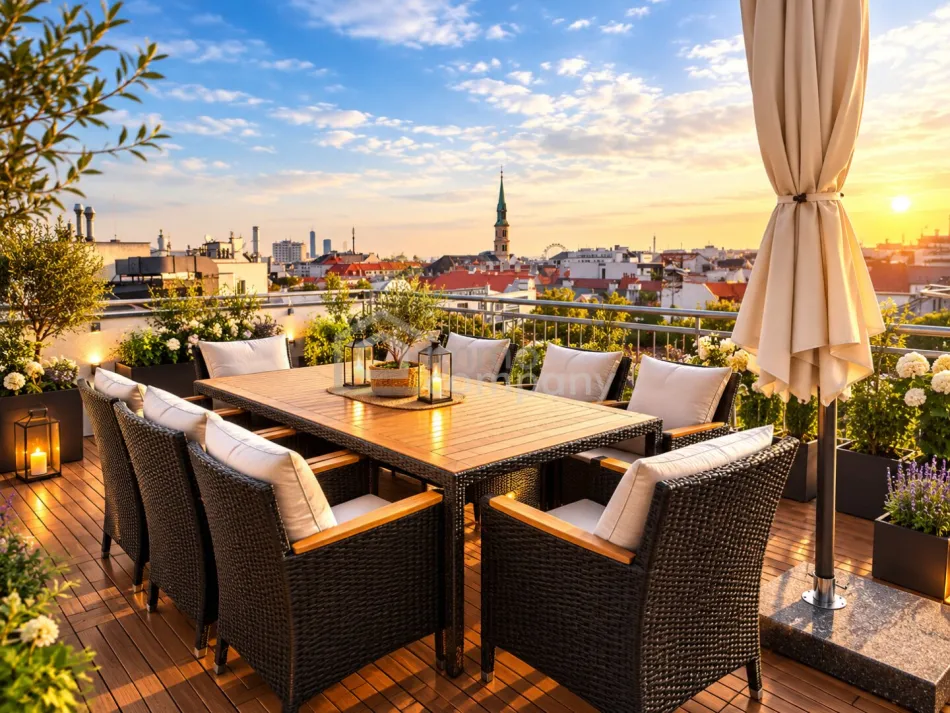 Unglaubliche 2-stöckige Wohnung mit eigener, großzügiger Terrasse im Zentrum von Wien! Atemberaubender Ausblick! 2. Bezirk. U1 - Titelbild