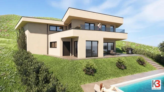 K3 - Neubau - Einfamilienhaus am Attersee mit einzigartigen Seeblick, Pool und highend Ausstattung - Bild