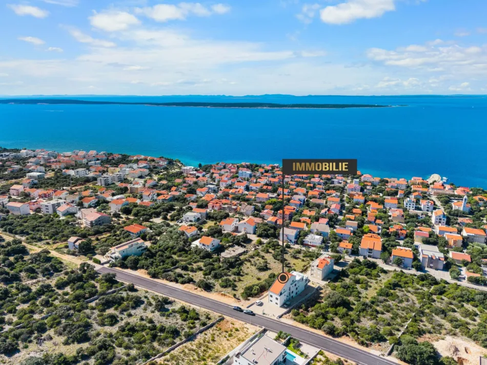 Kroatien – Insel Pag! ADRIATIC SEA VIEW – Letztes verfügbares Neubau-Apartment mit Meerblick - Titelbild