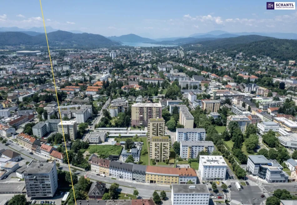 Über den Dächern von Klagenfurt, in der beliebten Viktringer Vorstadt mit Nähe zum Wörthersee – 2-Zimmer-Neubau mit 12 m² Balkon - Bild