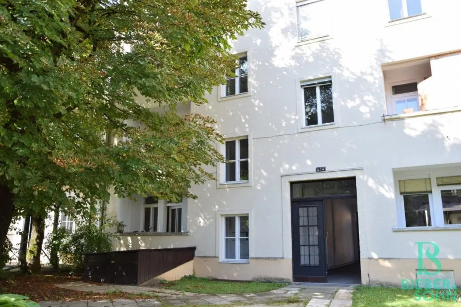Blick Grünanlage Innenhof