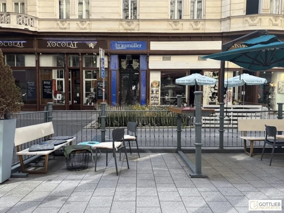 Bestlage Servitengasse! Perfekt etabliertes internationales Delikatessen-Geschäft in Frequenzlage mit schönem Schanigarten - Bild