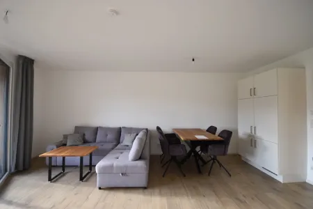 Wohn-, Koch-, Ess-, Schlafbereich - Modernes und geräumiges Appartement mit großer Loggia und Bergblick Miete Grödig Salzburg